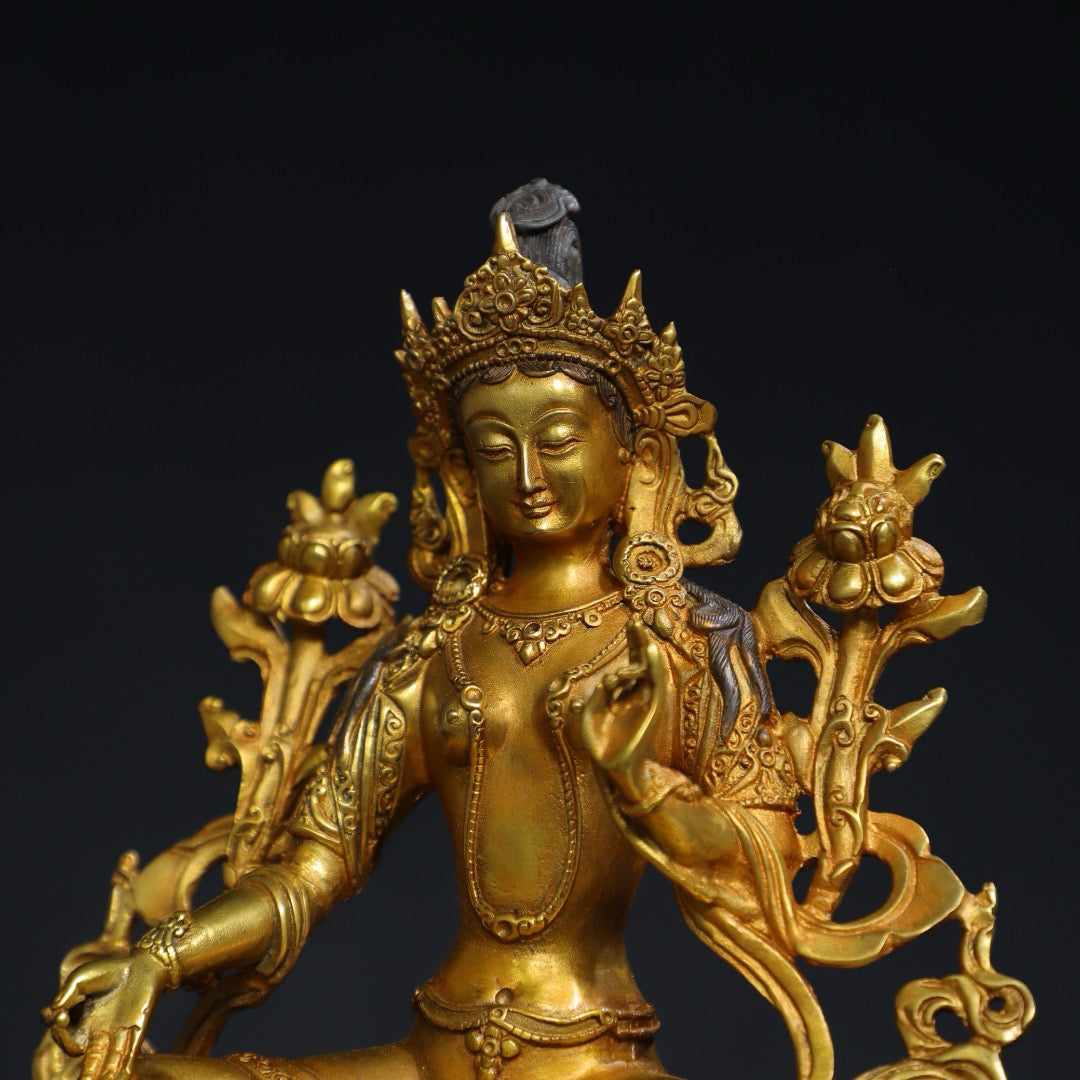 Chinese antique pure copper Buddha statue