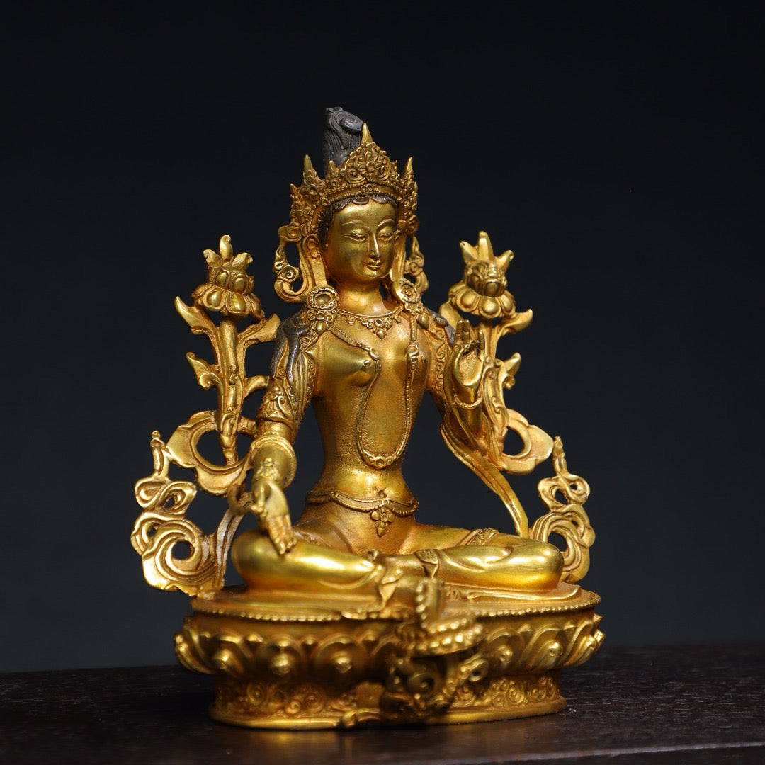 Chinese antique pure copper Buddha statue