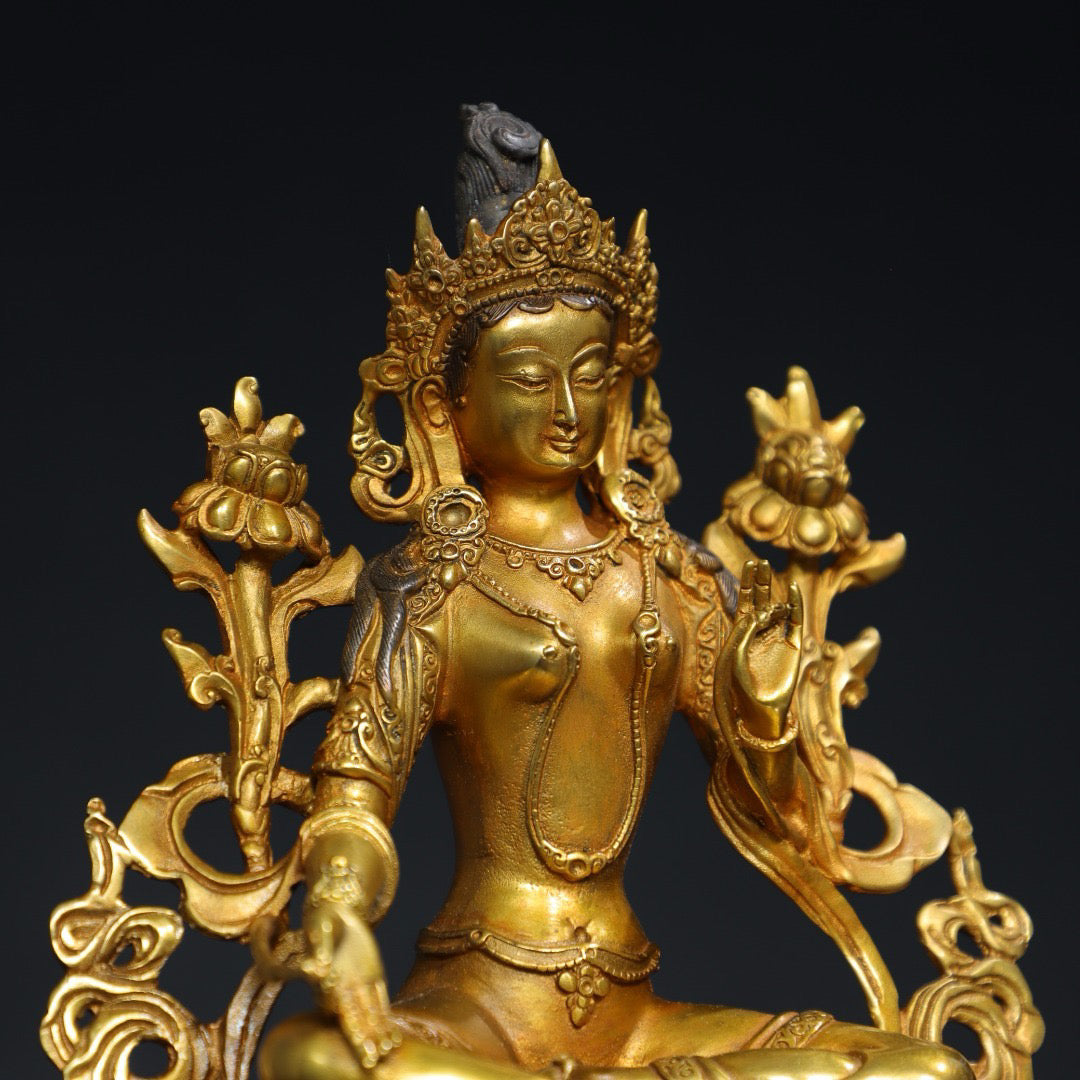 Chinese antique pure copper Buddha statue
