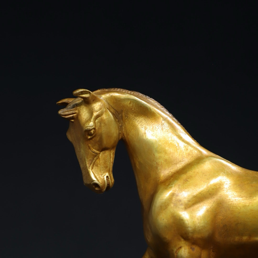 Chinese antique pure copper steed ornaments