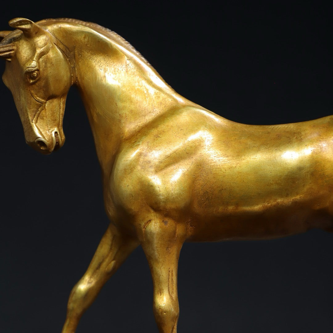 Chinese antique pure copper steed ornaments