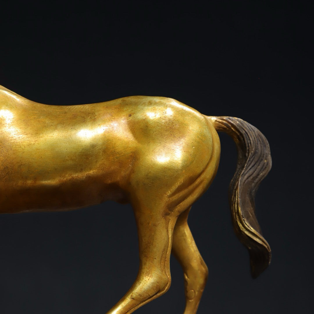 Chinese antique pure copper steed ornaments