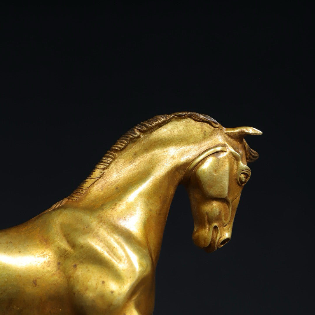 Chinese antique pure copper steed ornaments