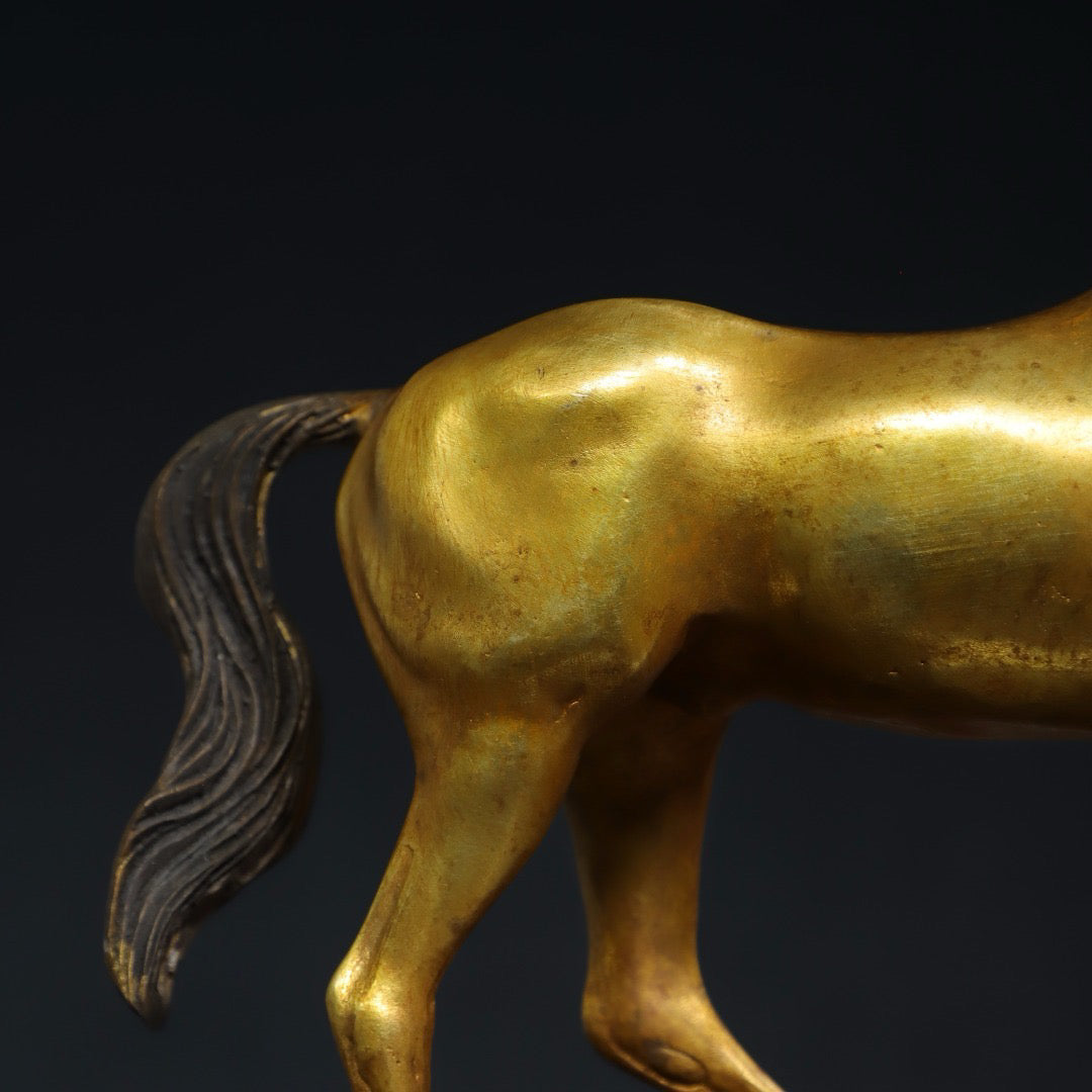 Chinese antique pure copper steed ornaments