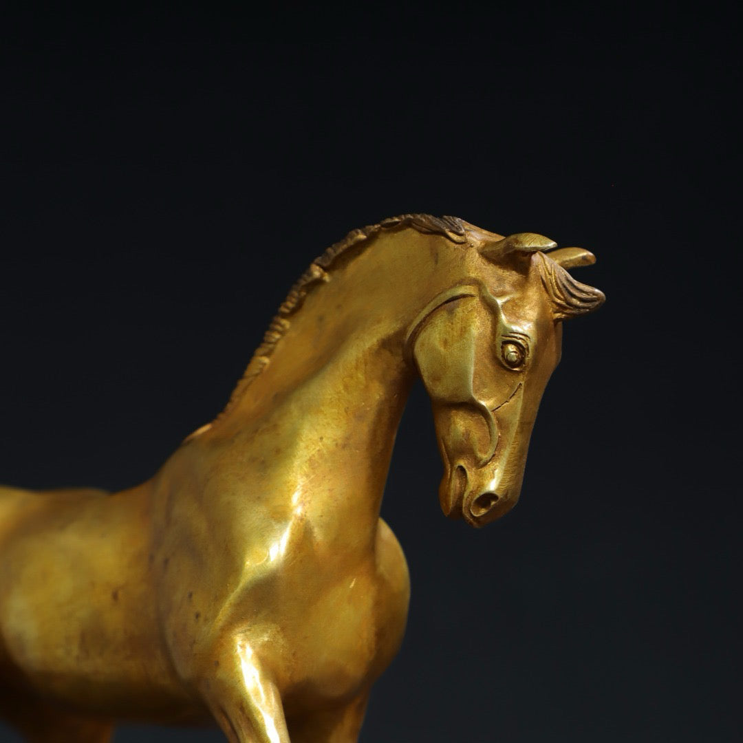 Chinese antique pure copper steed ornaments