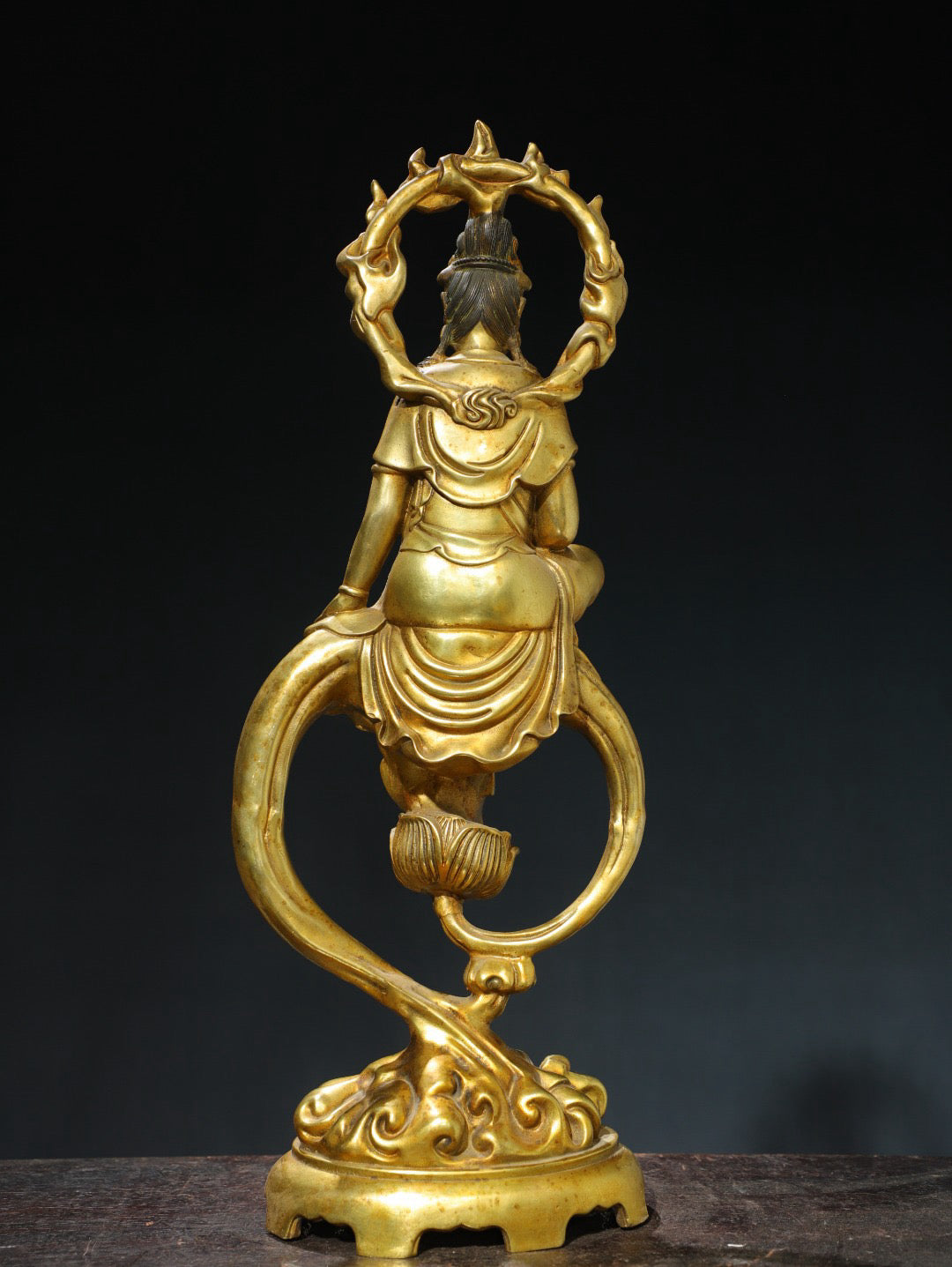 Bronze gilded Guanyin Buddha statue
