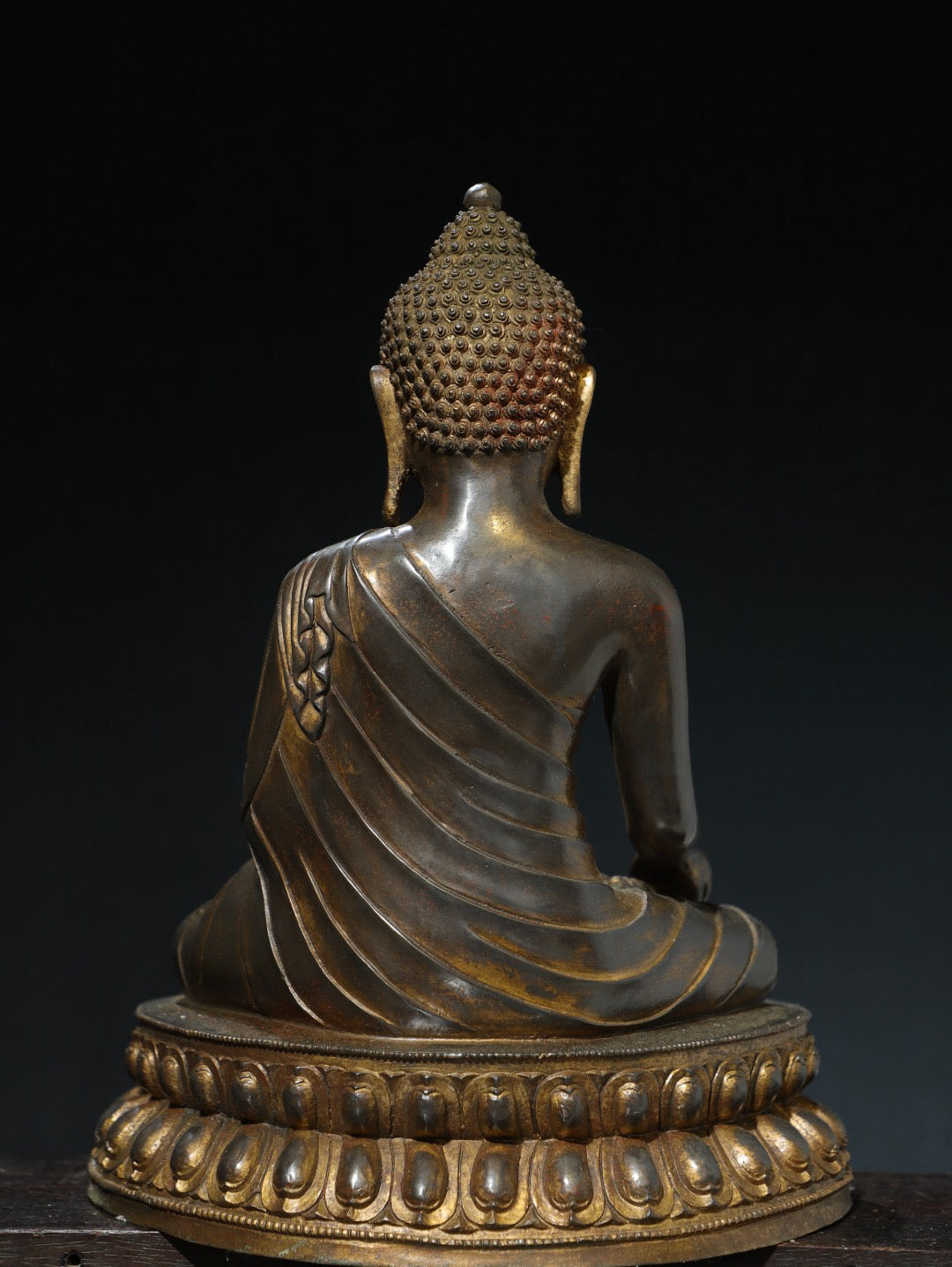Chinese antique pure copper Buddha statue of the Great Sun Tathagata
