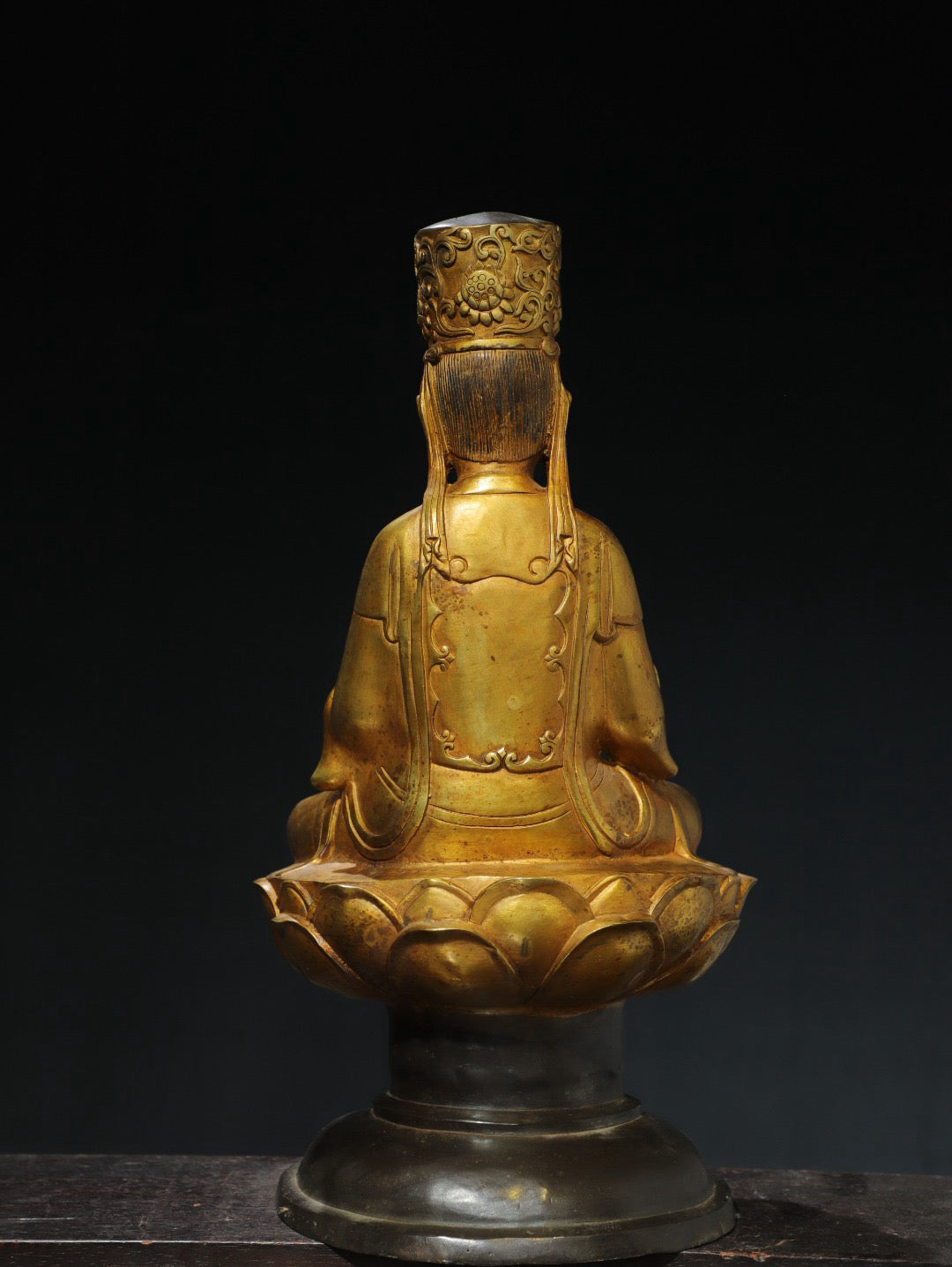 Bronze gilded Guanyin Buddha statue
