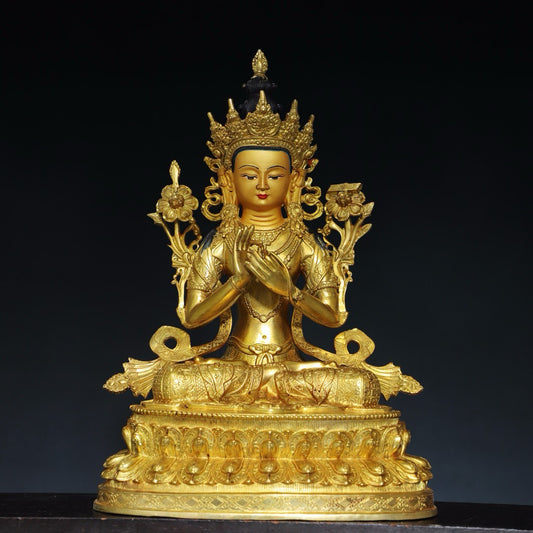 Chinese antique pure copper Buddha statue