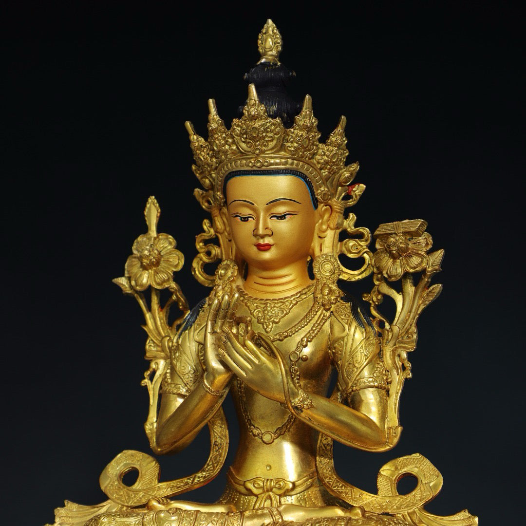 Chinese antique pure copper Buddha statue