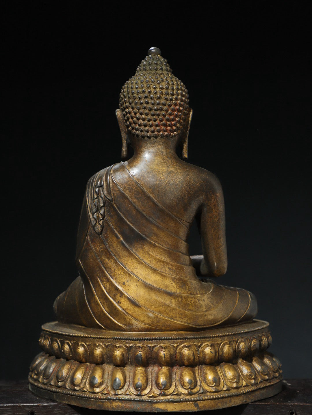 Chinese antique pure copper statue of Shakyamuni Buddha