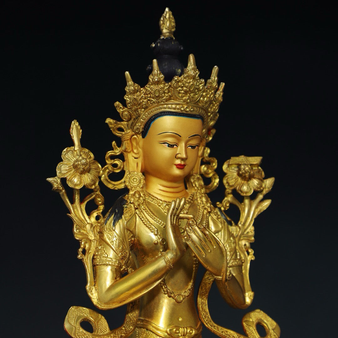 Chinese antique pure copper Buddha statue