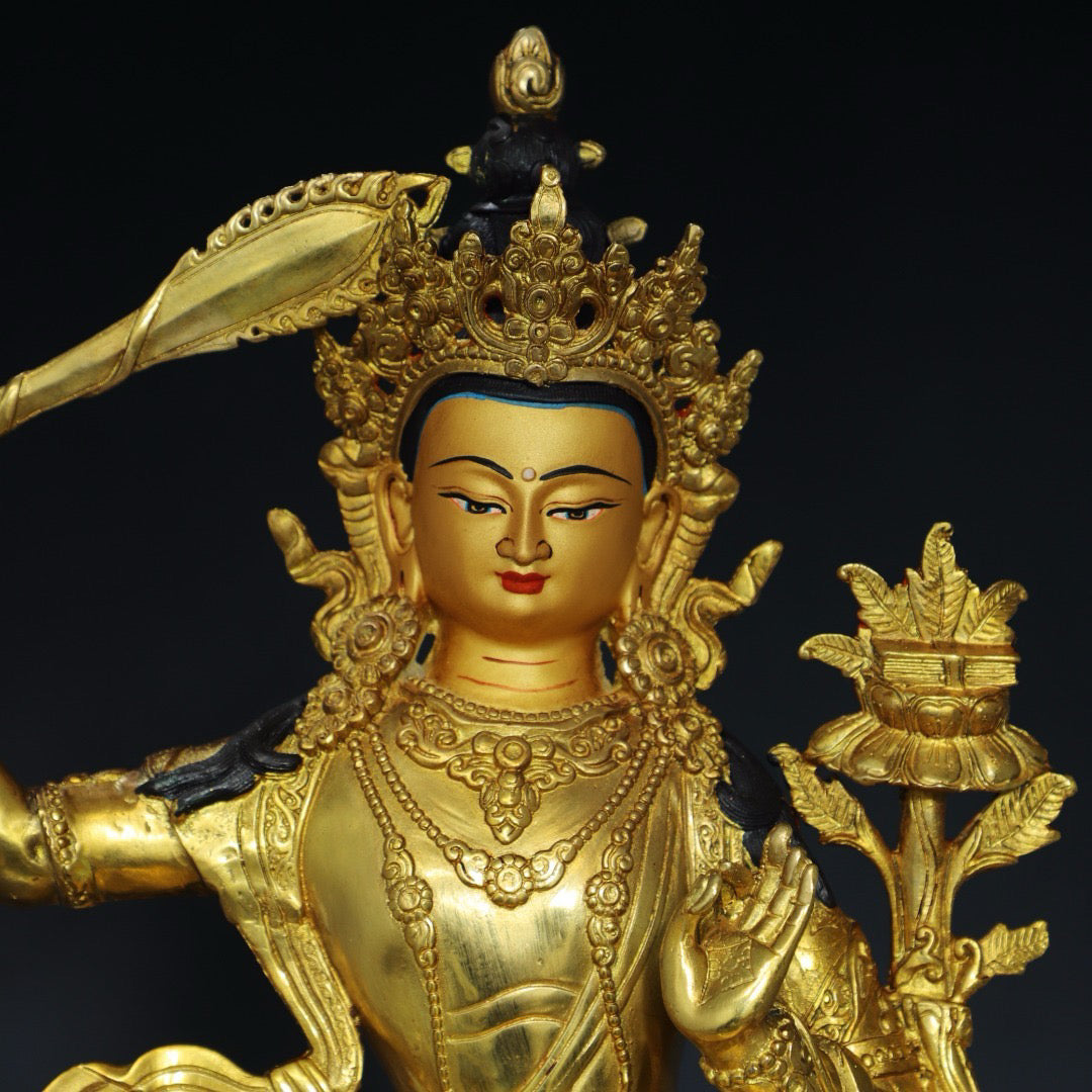 Chinese antique pure copper Bodhisattva statue