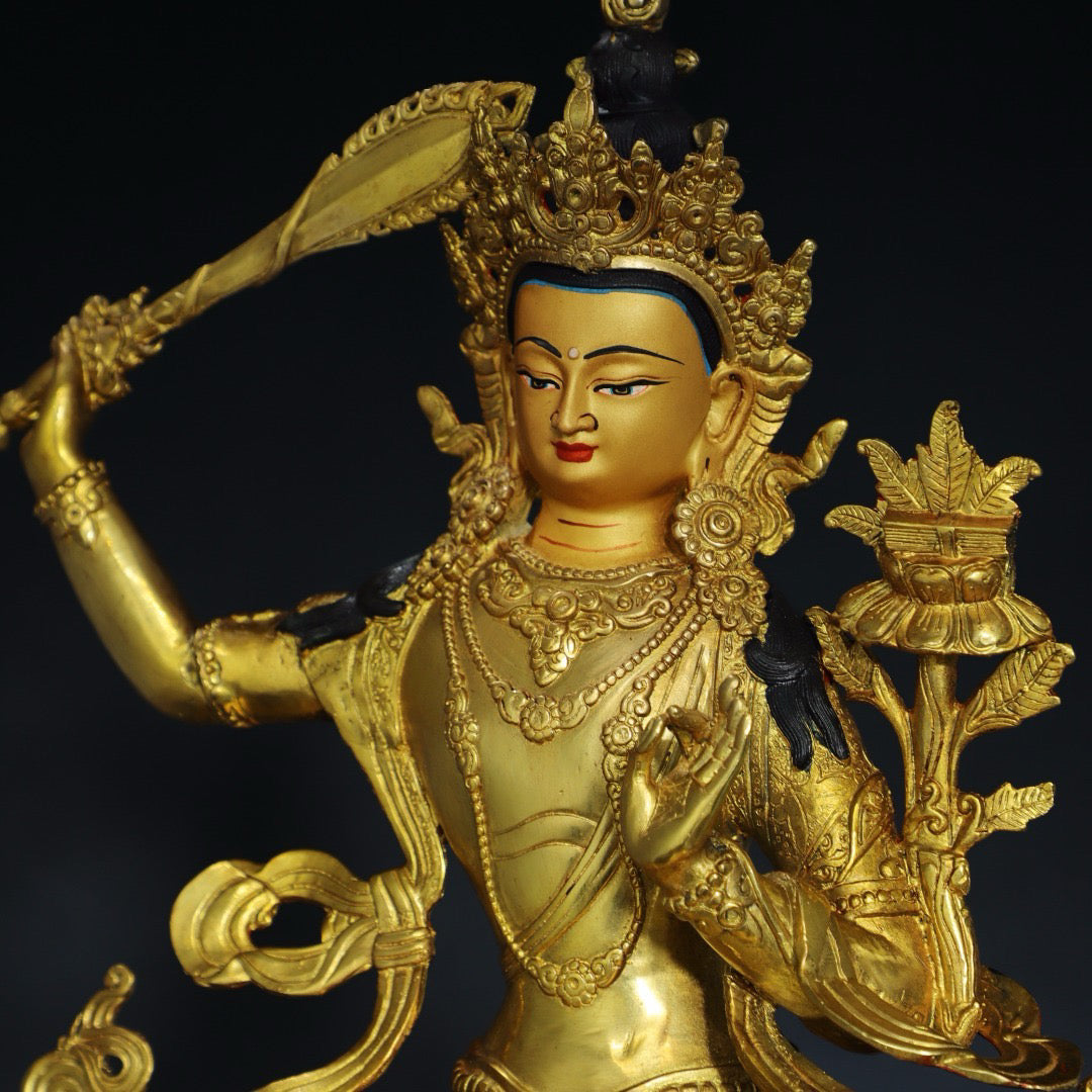 Chinese antique pure copper Bodhisattva statue