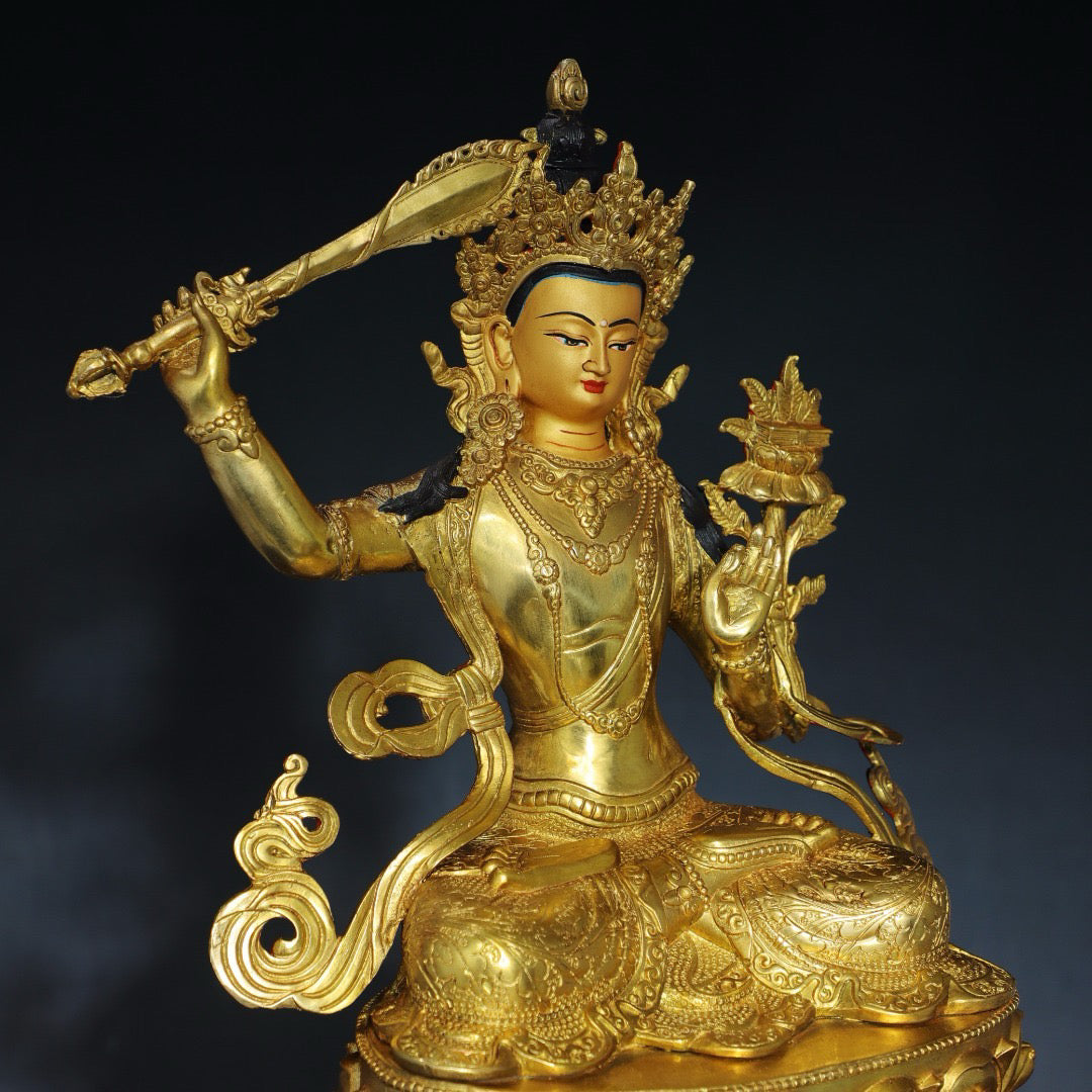 Chinese antique pure copper Bodhisattva statue
