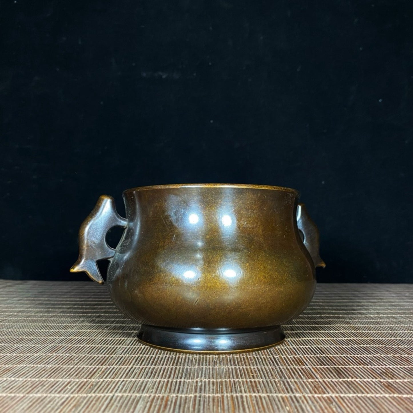 Pure copper fish ear incense burner