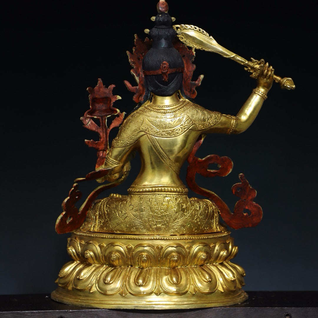 Chinese antique pure copper Bodhisattva statue