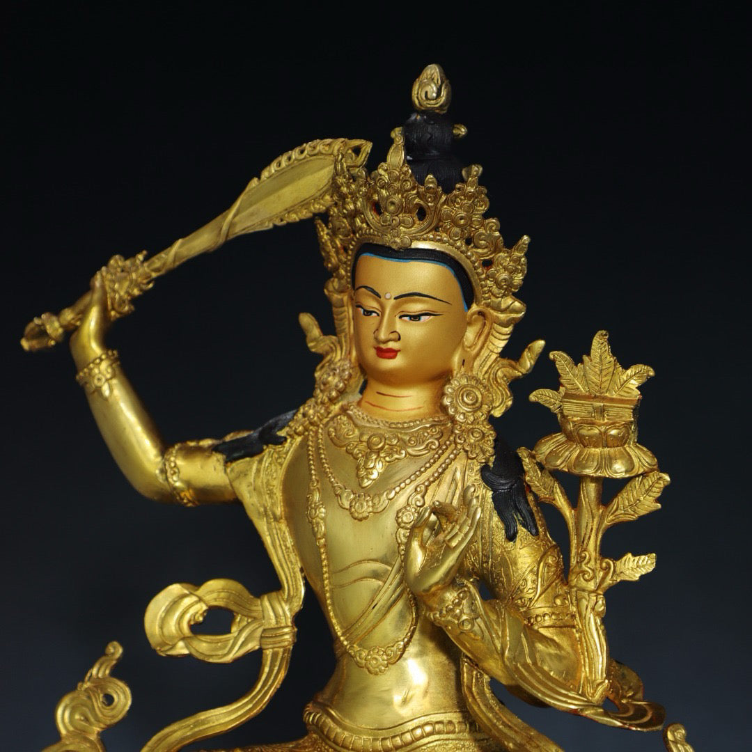 Chinese antique pure copper Bodhisattva statue