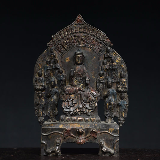 Chinese antique pure copper statue of Northern Wei Buddha