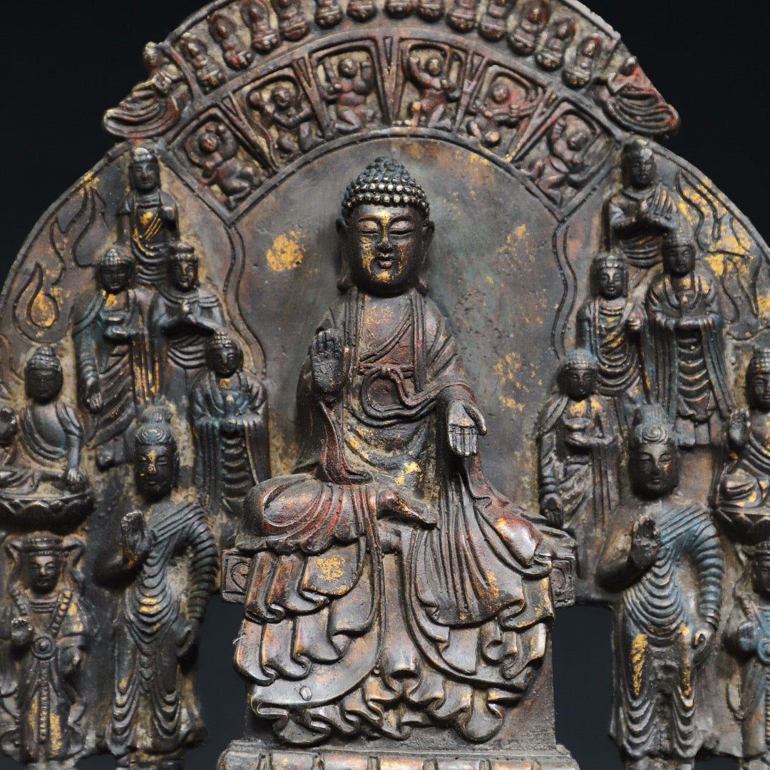 Chinese antique pure copper statue of Northern Wei Buddha