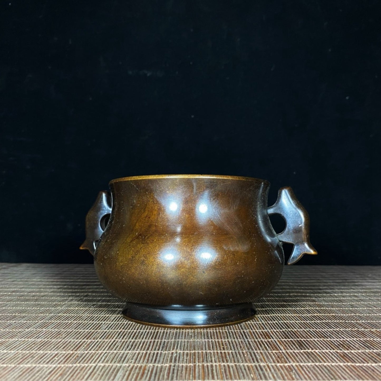 Pure copper fish ear incense burner