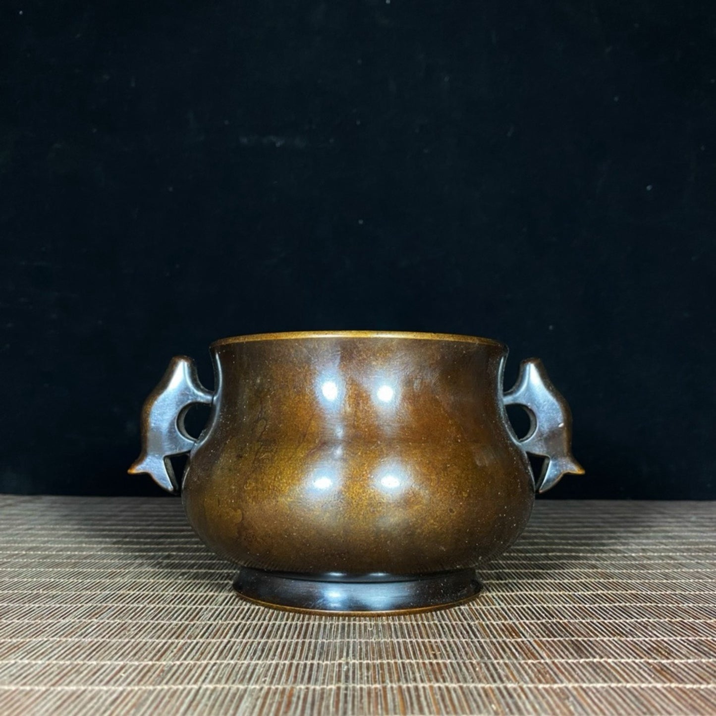 Pure copper fish ear incense burner
