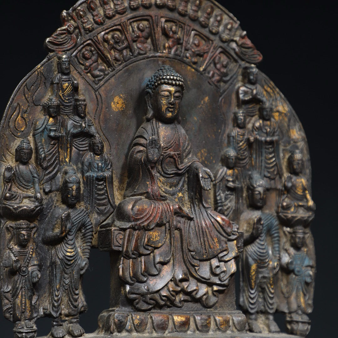 Chinese antique pure copper statue of Northern Wei Buddha