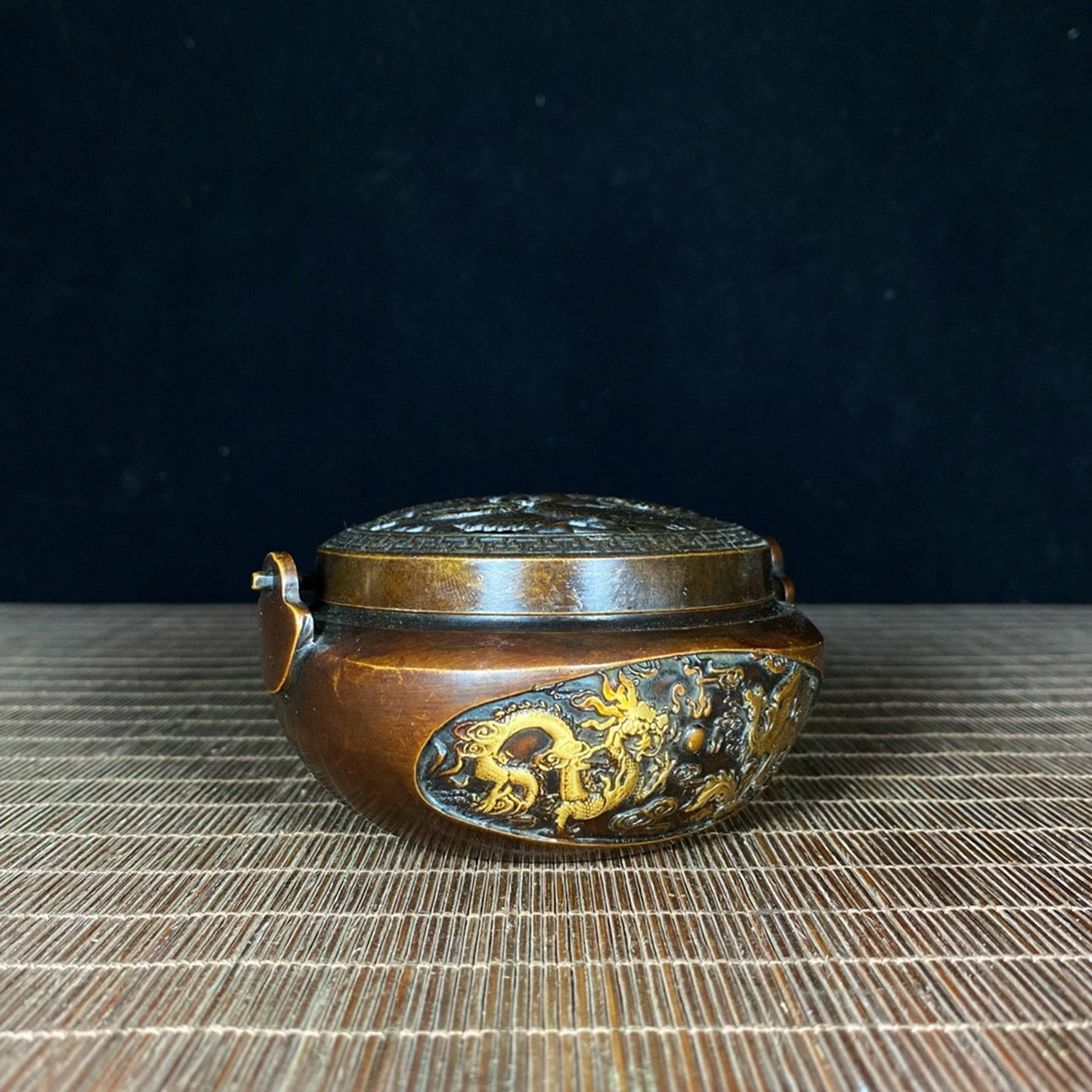 Pure copper dragon and phoenix handmade stove