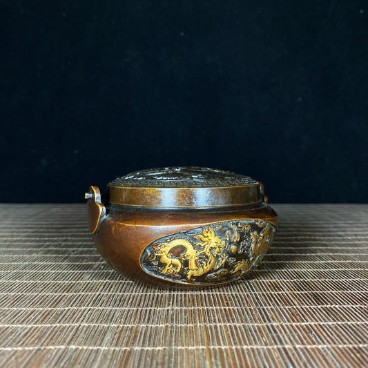 Pure copper dragon and phoenix handmade stove