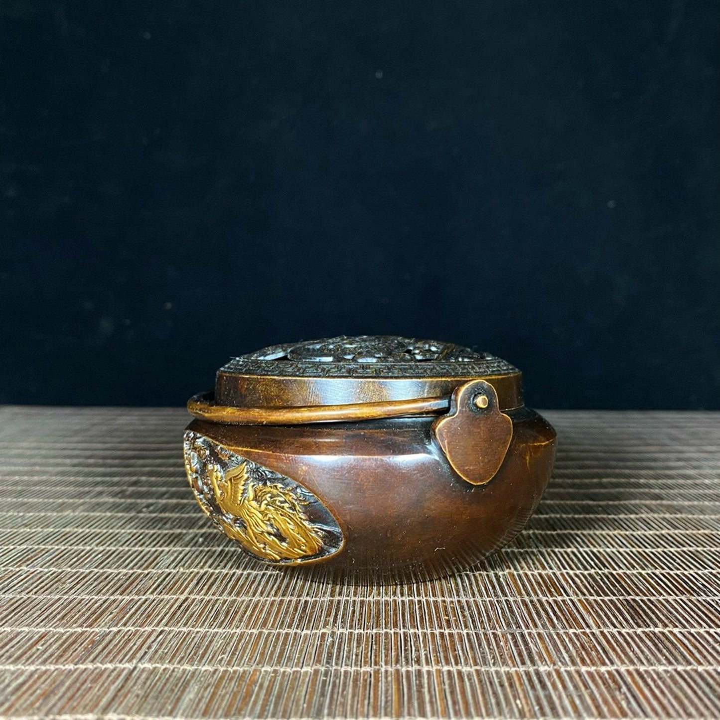 Pure copper dragon and phoenix handmade stove