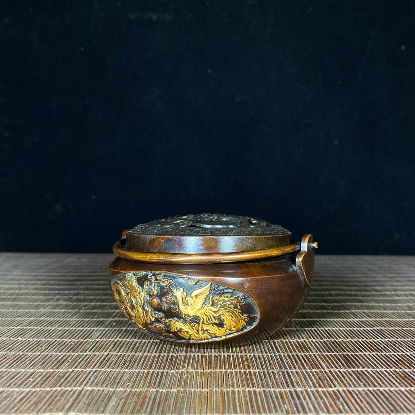 Pure copper dragon and phoenix handmade stove