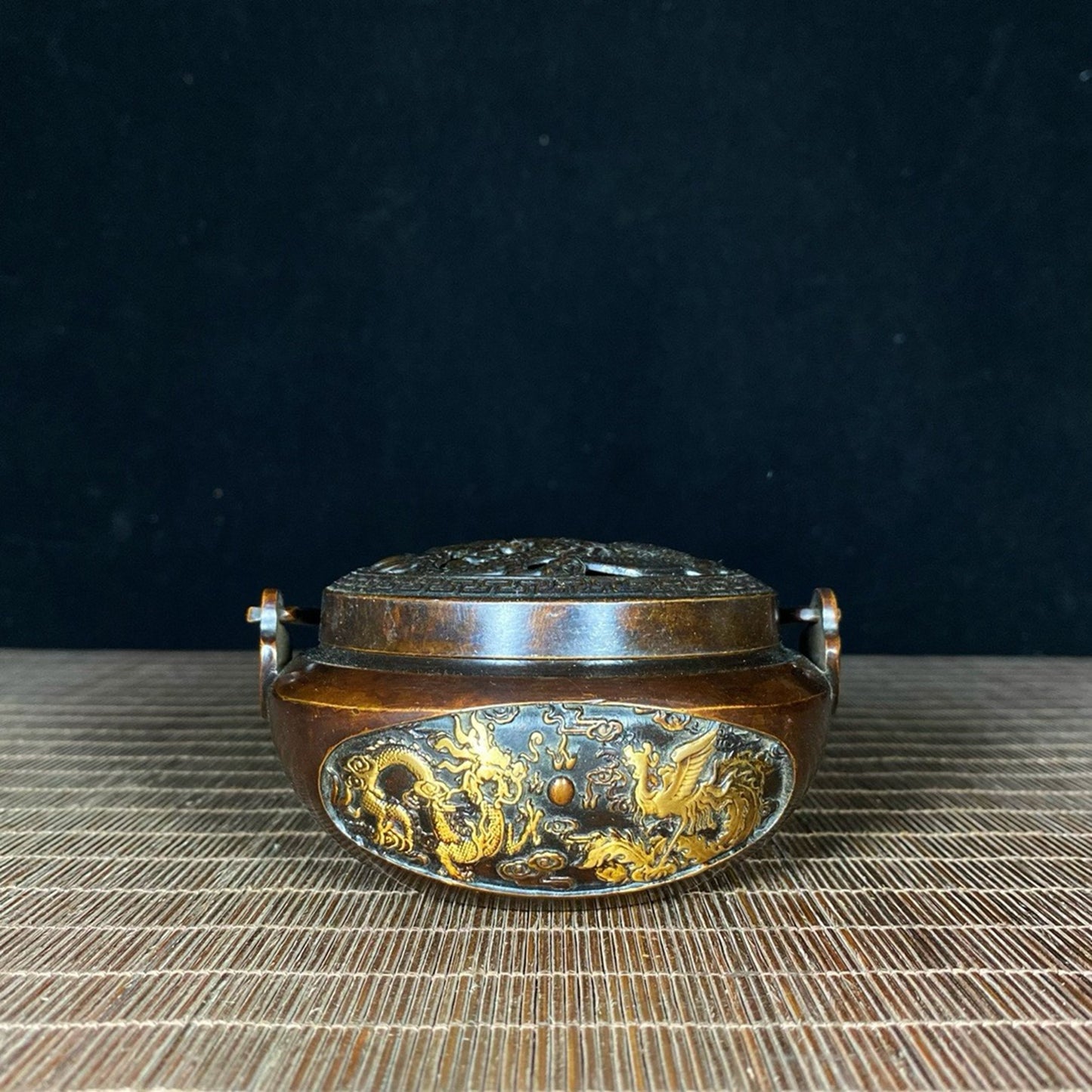 Pure copper dragon and phoenix handmade stove