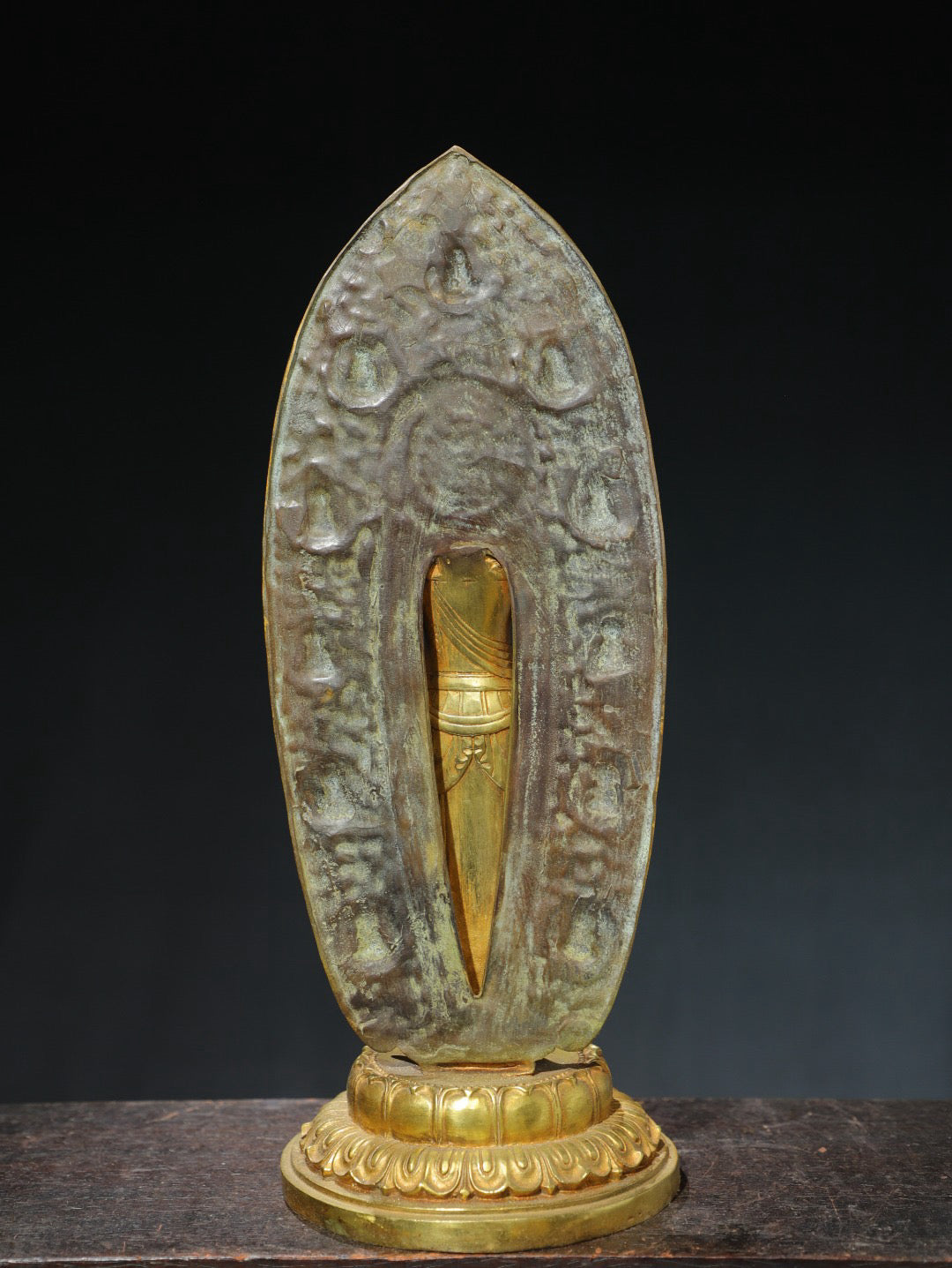 Bronze gilded Guanyin Buddha statue
