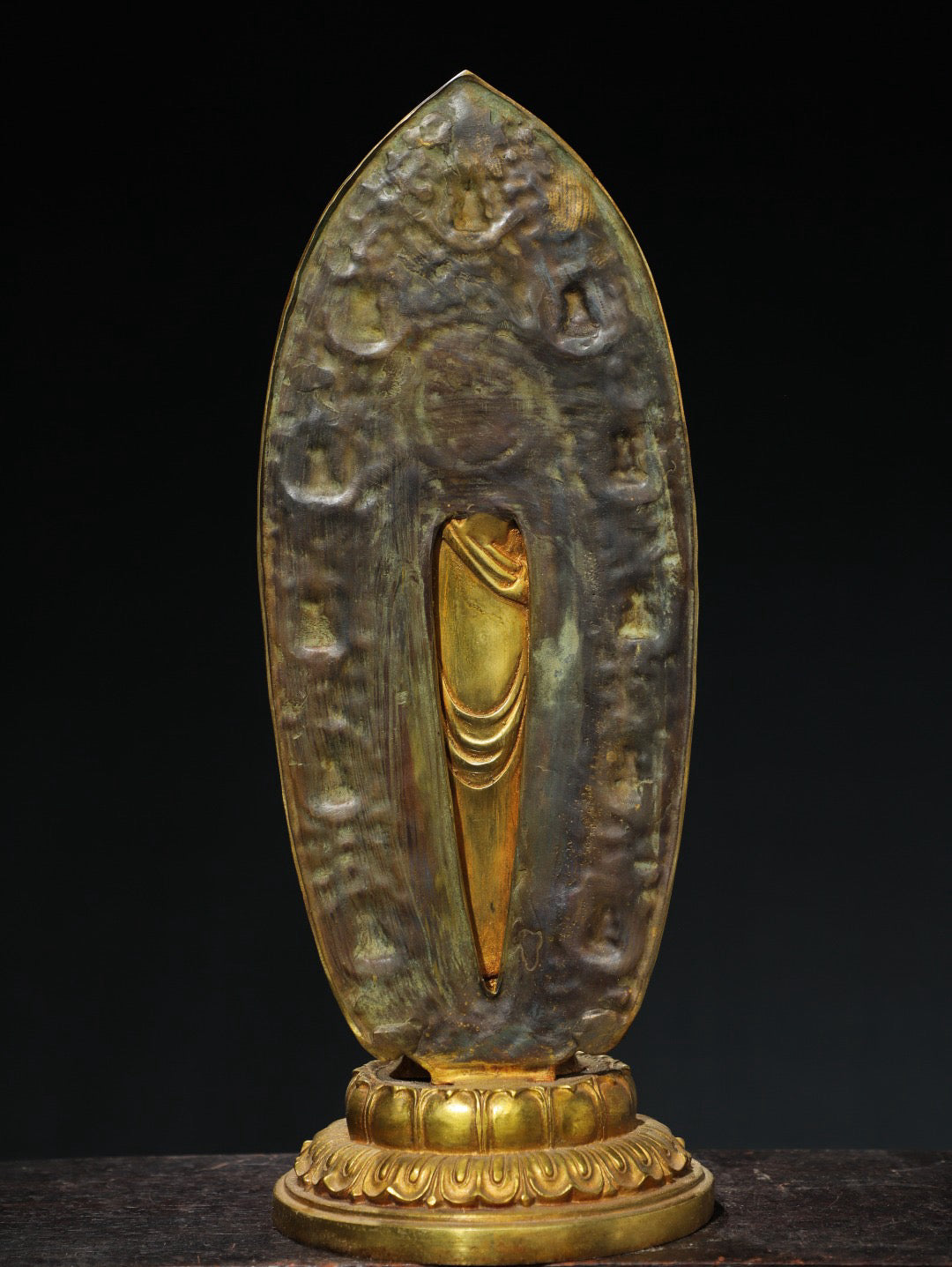 Bronze gilded Buddha statue of Amitabha Buddha