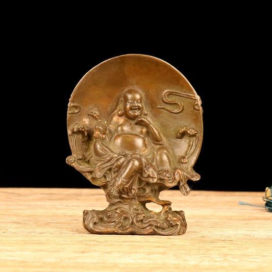 Chinese Antique Alloy Maitreya Buddha