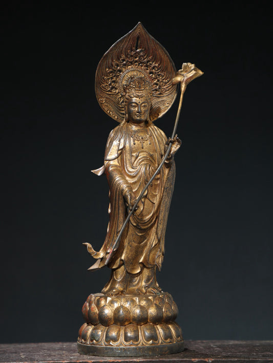 Bronze mud and gold [Great Power Bodhisattva] Buddha statue