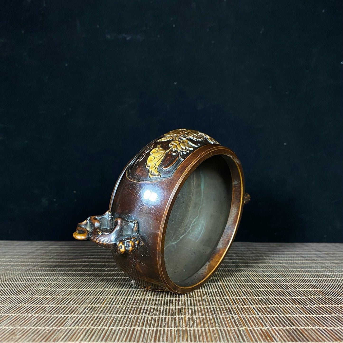 Pure copper ear lotus incense burner