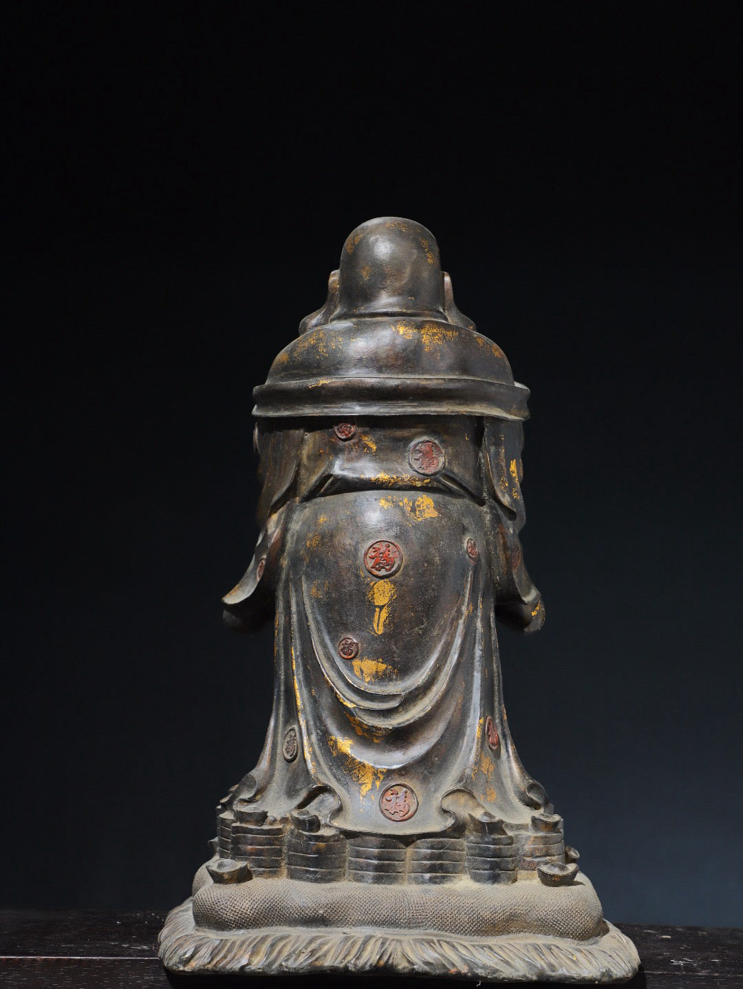 Chinese antique pure copper statue of Maitreya Buddha
