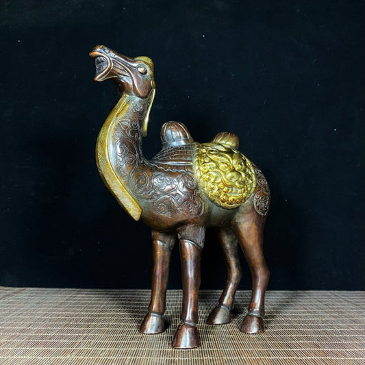 Pure copper gilded camel