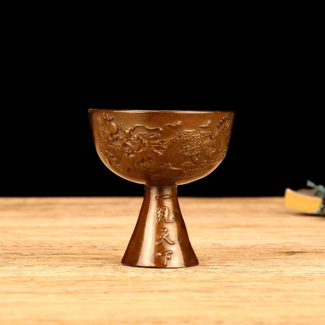 Chinese Antique Alloy Dragon Cup