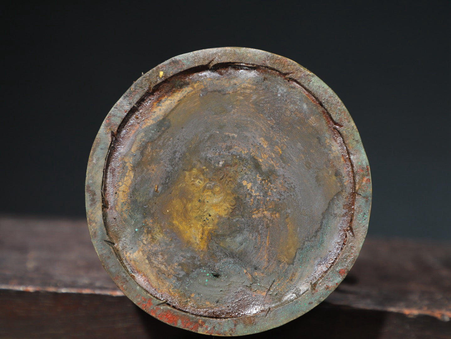 Bronze clay and gold statue of Guanyin Bodhisattva