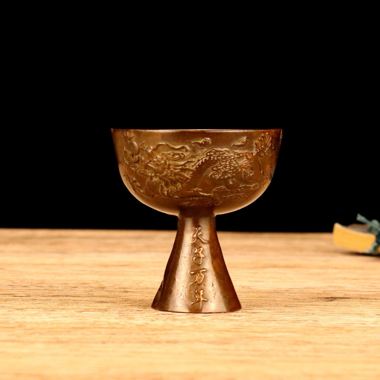 Chinese Antique Alloy Dragon Cup