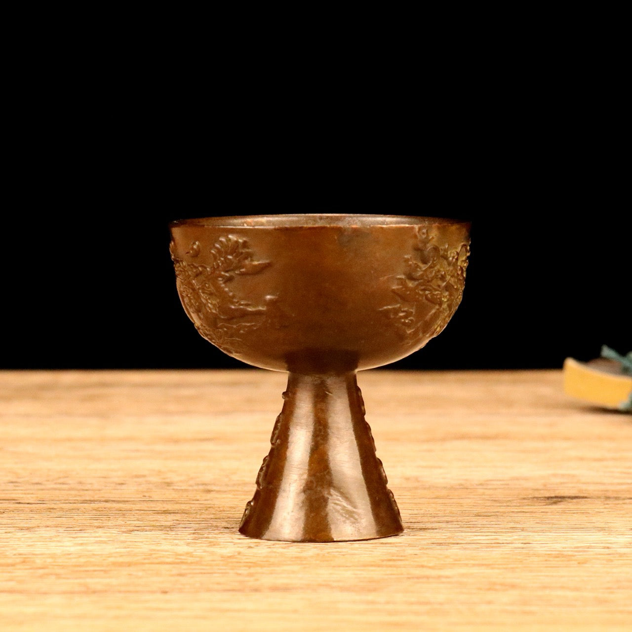 Chinese Antique Alloy Dragon Cup