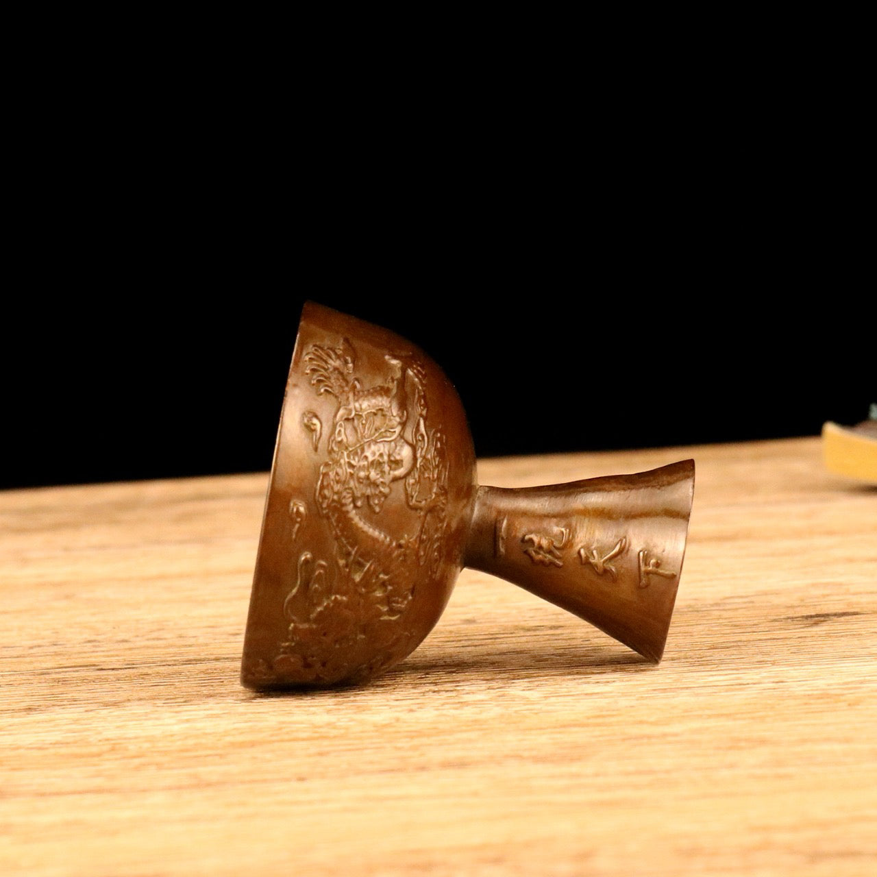 Chinese Antique Alloy Dragon Cup