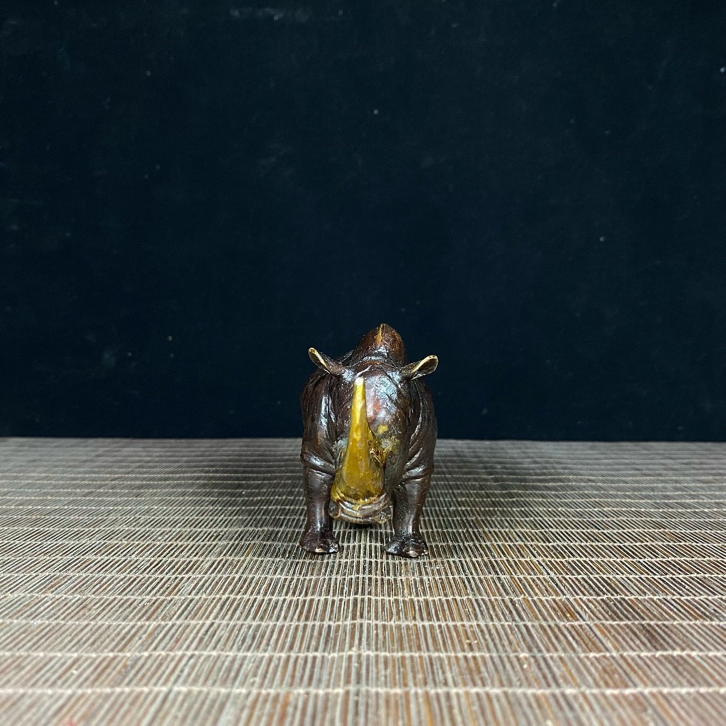 Pure copper gilded rhinoceros