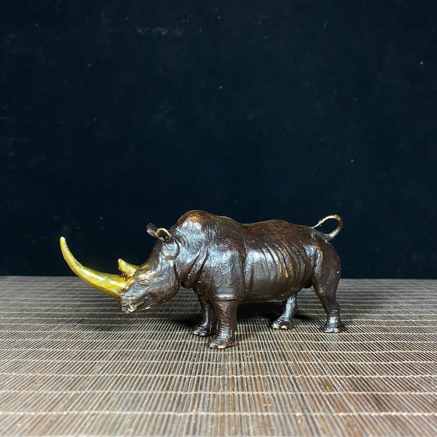 Pure copper gilded rhinoceros
