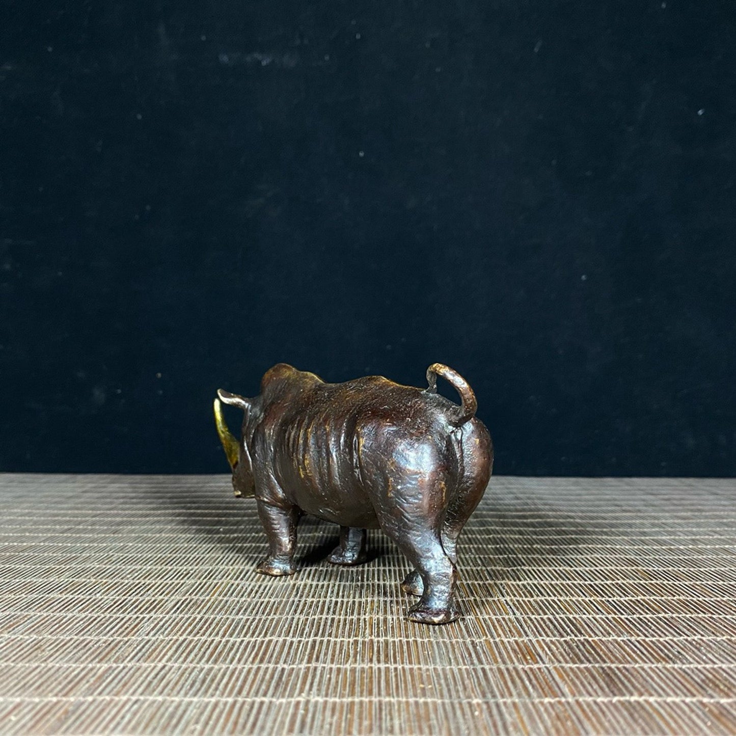 Pure copper gilded rhinoceros