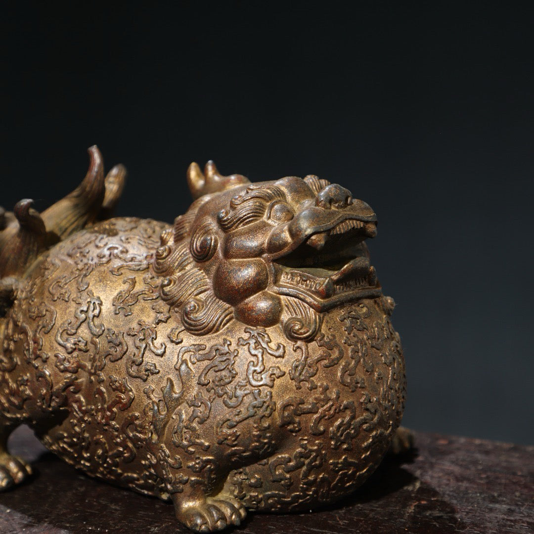 Bronze clay and gold inscriptions ornaments [Beast] ornaments