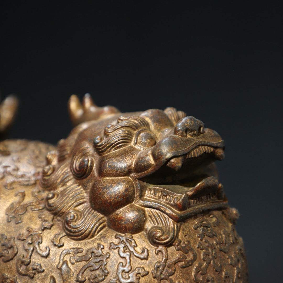 Bronze clay and gold inscriptions ornaments [Beast] ornaments