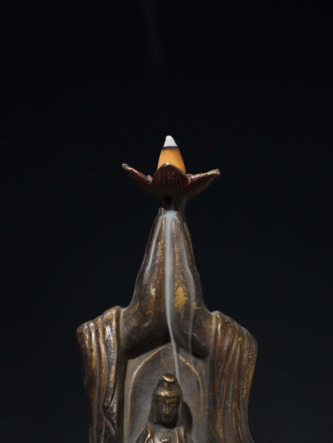 Chinese Antique Pure Copper [Guanyin] Backflow Fragrance